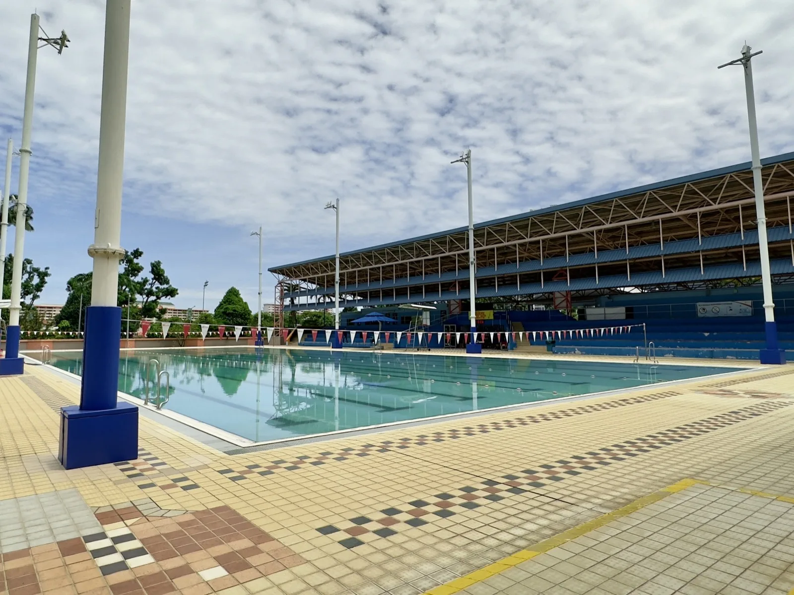 50-metre outdoor competition pool with 8 lanes at Clementi Swimming Complex